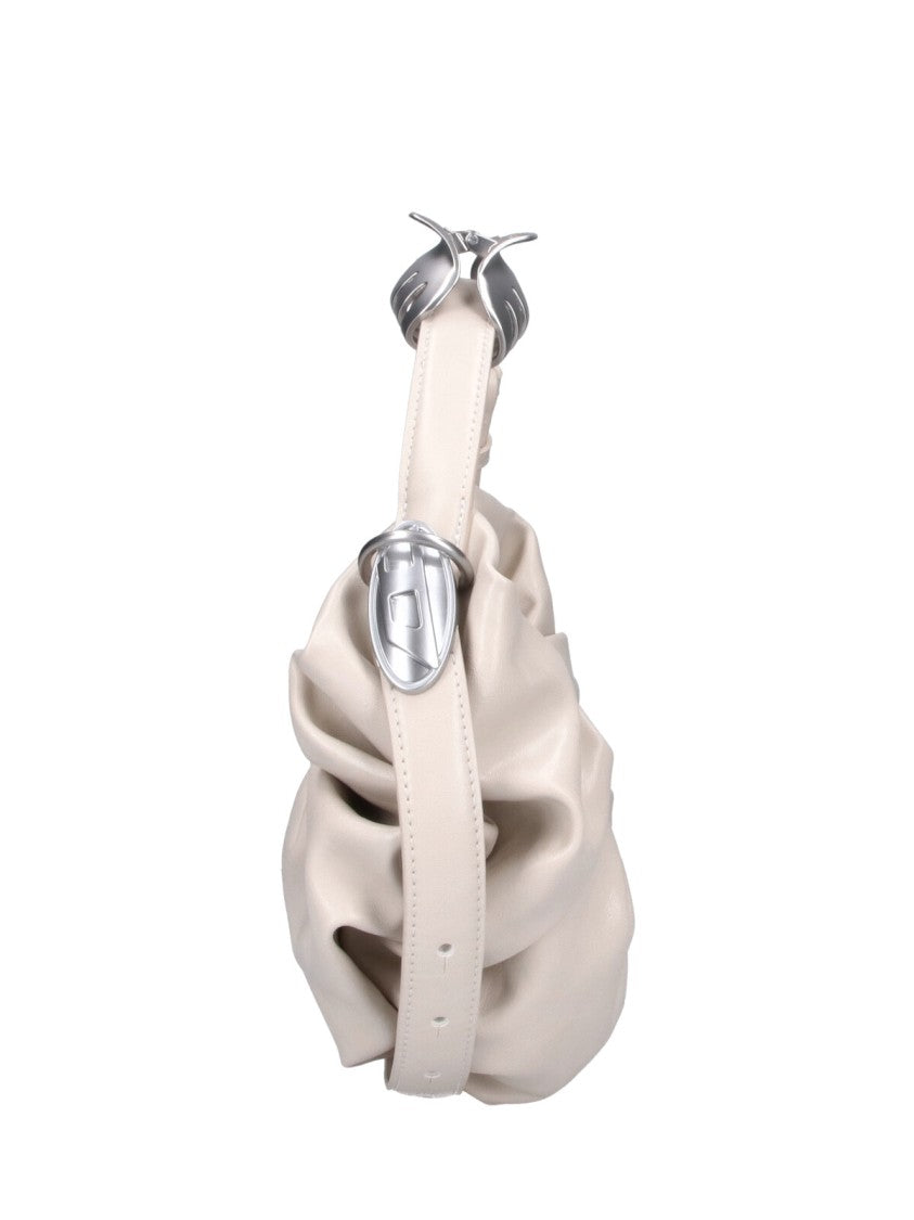 Diesel Cream Faux Leather Grab-D Shoulder Bag