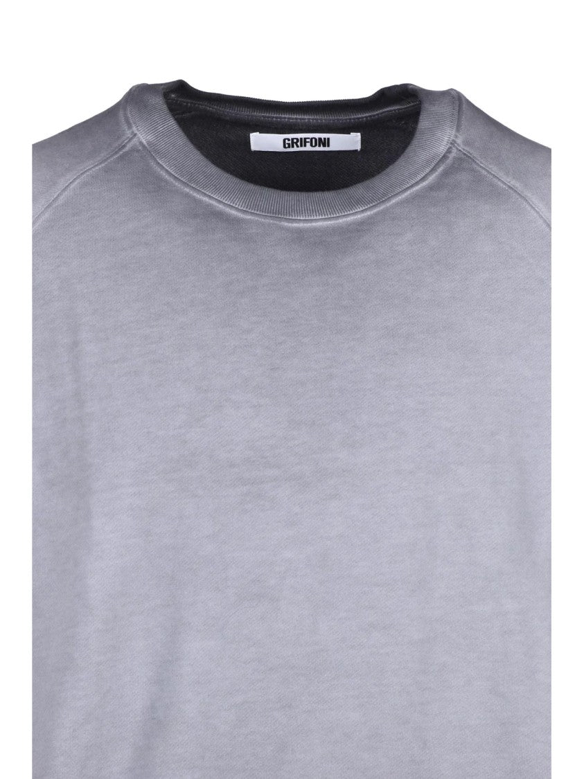Grifoni Crew Neck Sweatshirt With Raglan Sleeves And Gradient Texture
