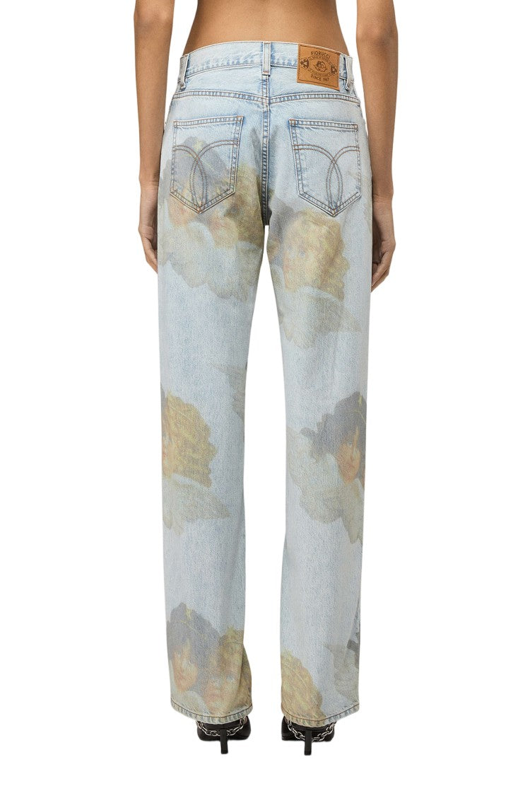 Fiorucci Angel Print Straight Fit Jeans