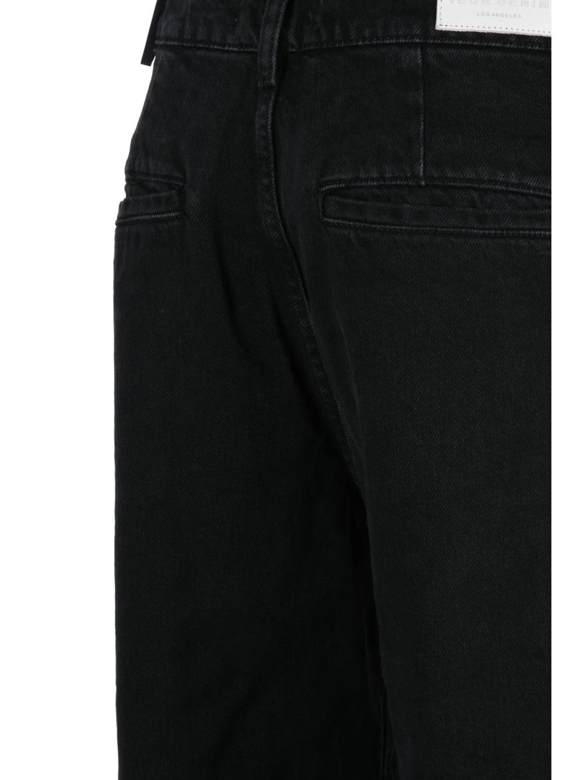 Icon Denim Straight-Leg Rigid Black Denim Jeans