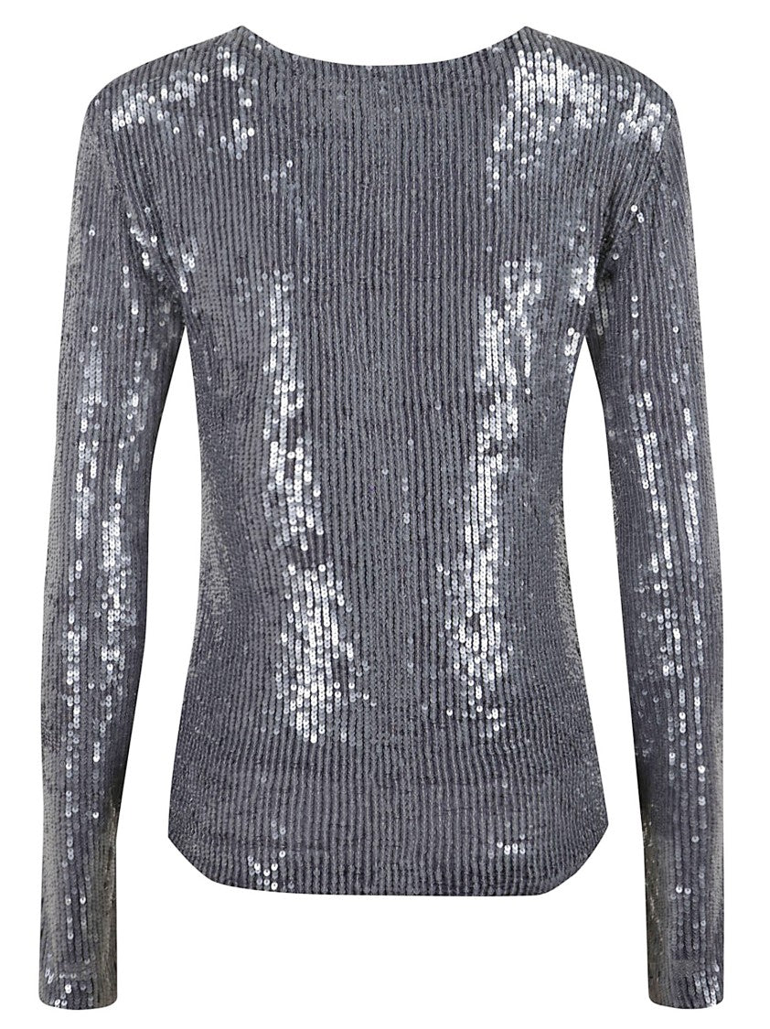 P.A.R.O.S.H. Anthem Of Elegance Sequin-Embroidered Tulle Blouse