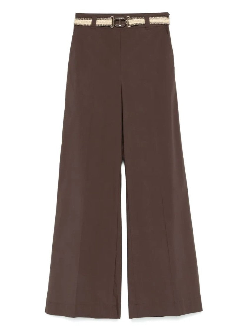 Twin-Set Wide-Leg Pants With High Waist