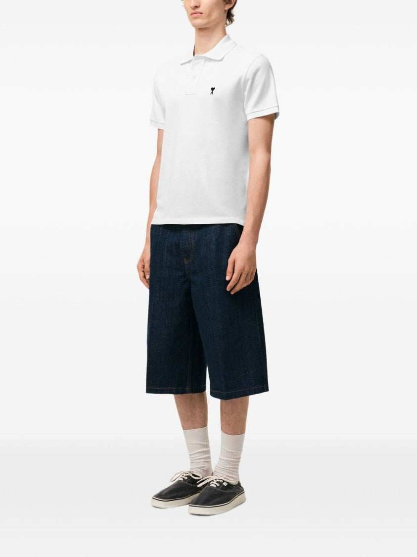 Ami Paris Cotton Piqué Polo Shirt