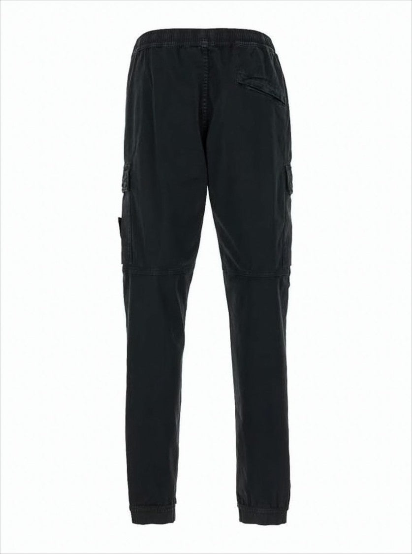 Stone Island Cotton Cargo Pants With Flap Pockets