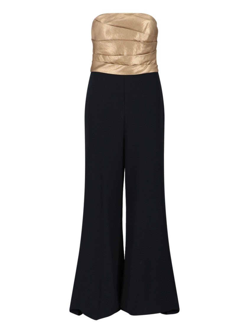 Polo Ralph Lauren Jumpsuit Dress With Bow – Gold/Black
