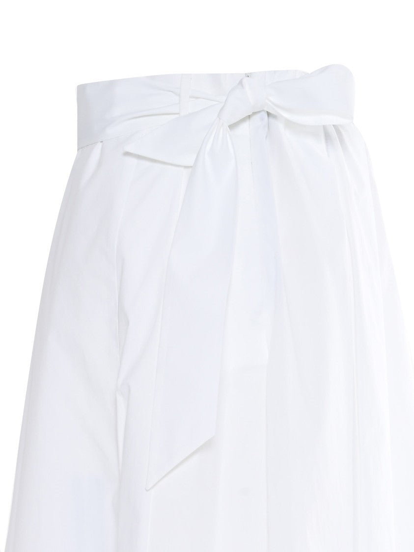 Lorena Antoniazzi Flowing White Maxi Skirt