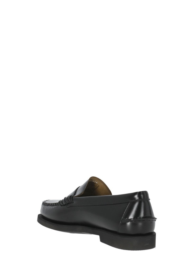 Sebago Black Patent Leather Penny Loafers