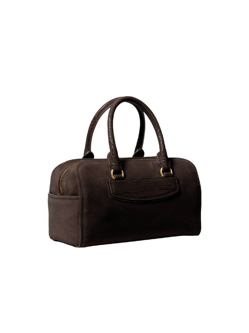 Michael Kors Compact Dark Brown Duffle-Style Crossbody Bag