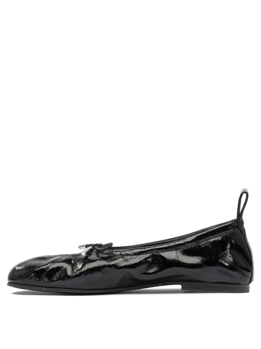 Alohas Rosalind Onix Black Leather Ballet Flats