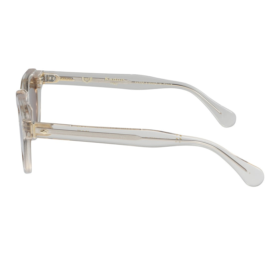 Kador Storiko Special-S Translucent Round Frame Sunglasses With Brown Lenses