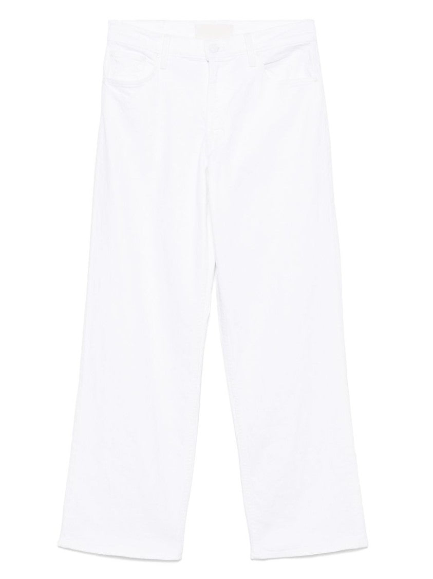 Mother Relaxed Fit High-Waisted White Jeans