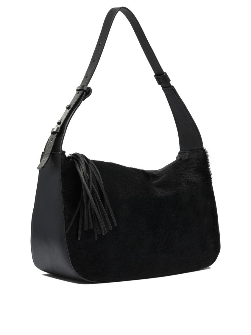 Giancarlo Nevola Shoulder Bag With Textured Fur-Like Front Panel