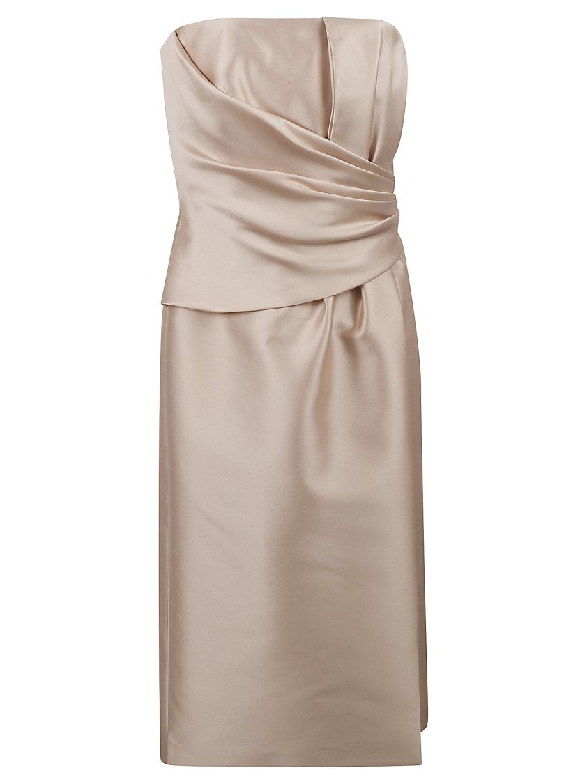 Alberta Ferretti Mikado Longuette Dress
