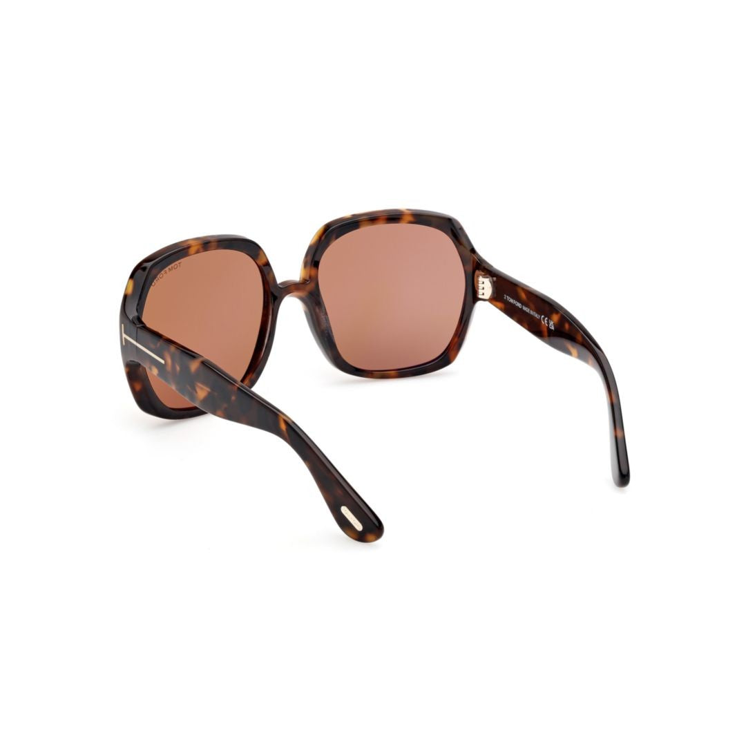 Tom Ford Ft1221 Oversized Square Frame Tortoiseshell Sunglasses