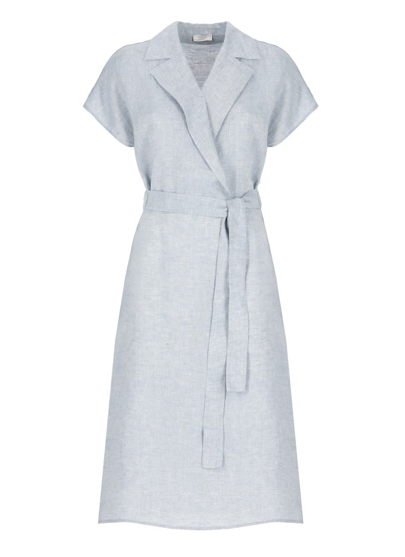 Peserico Light Blue Linen Dress