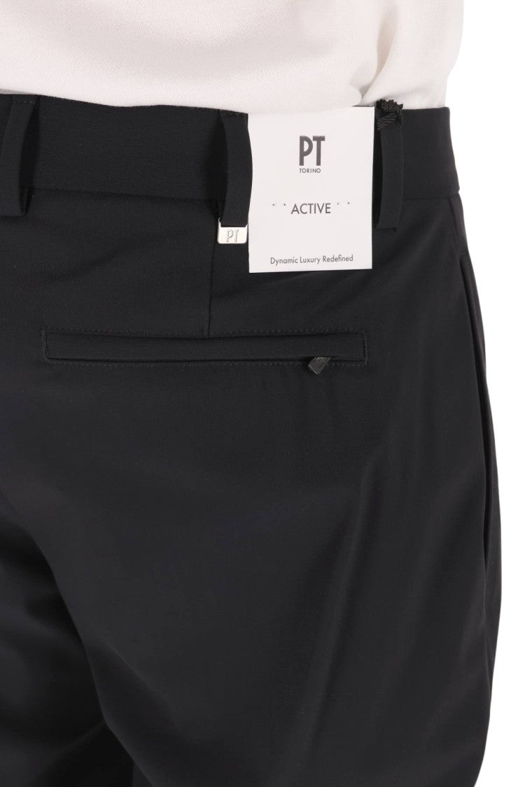 Pt Torino Slim-Fit Minimalist Trousers With Epsilon Fit Design