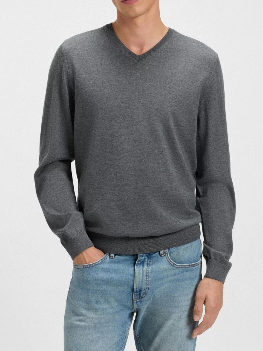 Hugo Boss Melba V-Neck Virgin Wool Sweater