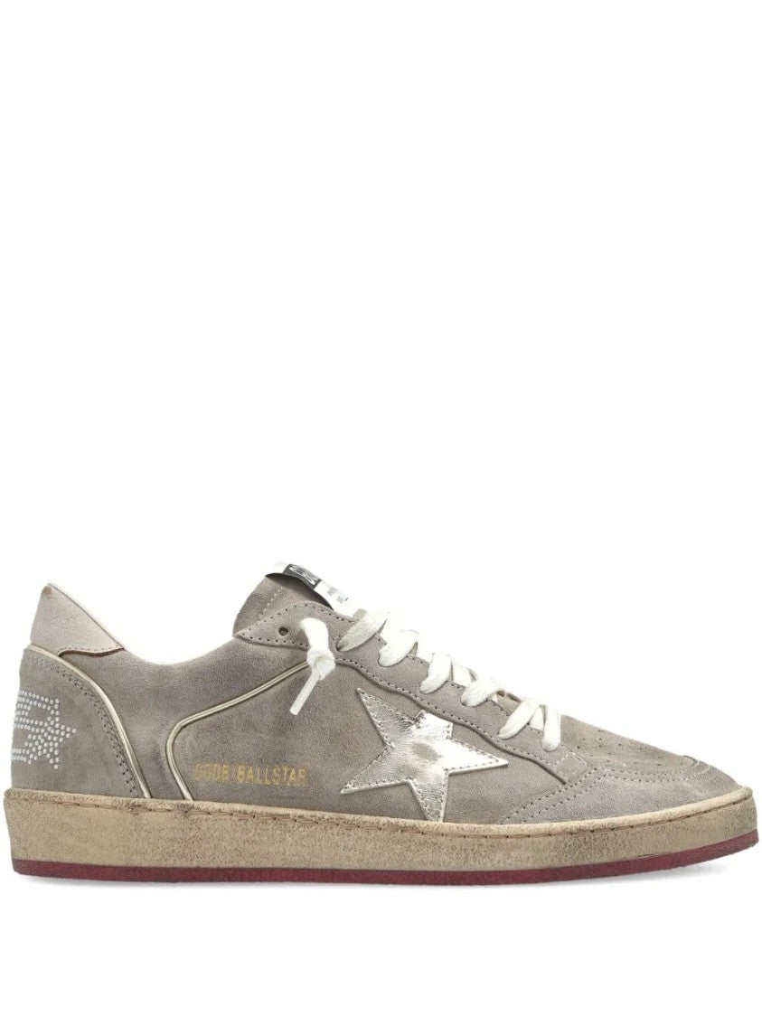 Golden Goose Light Beige Suede Sneakers With Star Detail