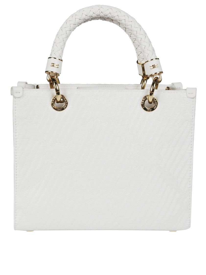 Elisabetta Franchi Structured Rectangular Handbag With Braided Handles