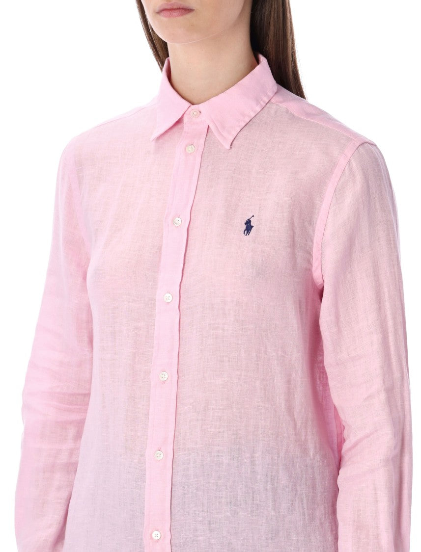 Polo Ralph Lauren Lightweight Linen Shirt With Point Collar