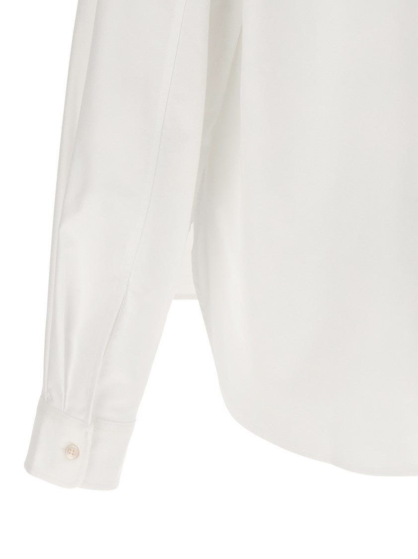 Marni Contrast Embroidered Front Pocket Cotton Shirt
