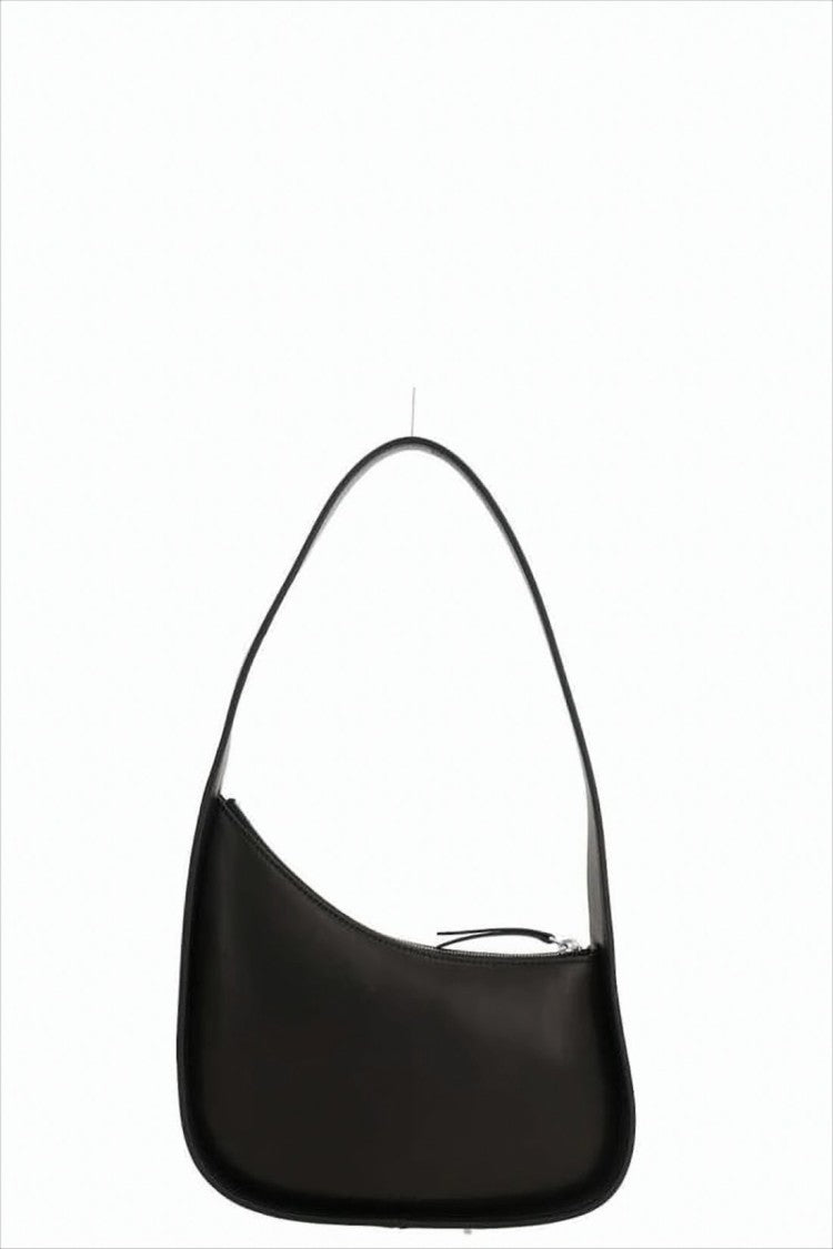 The Row Crescent-Shaped Black Calf Leather Shoulder Bag