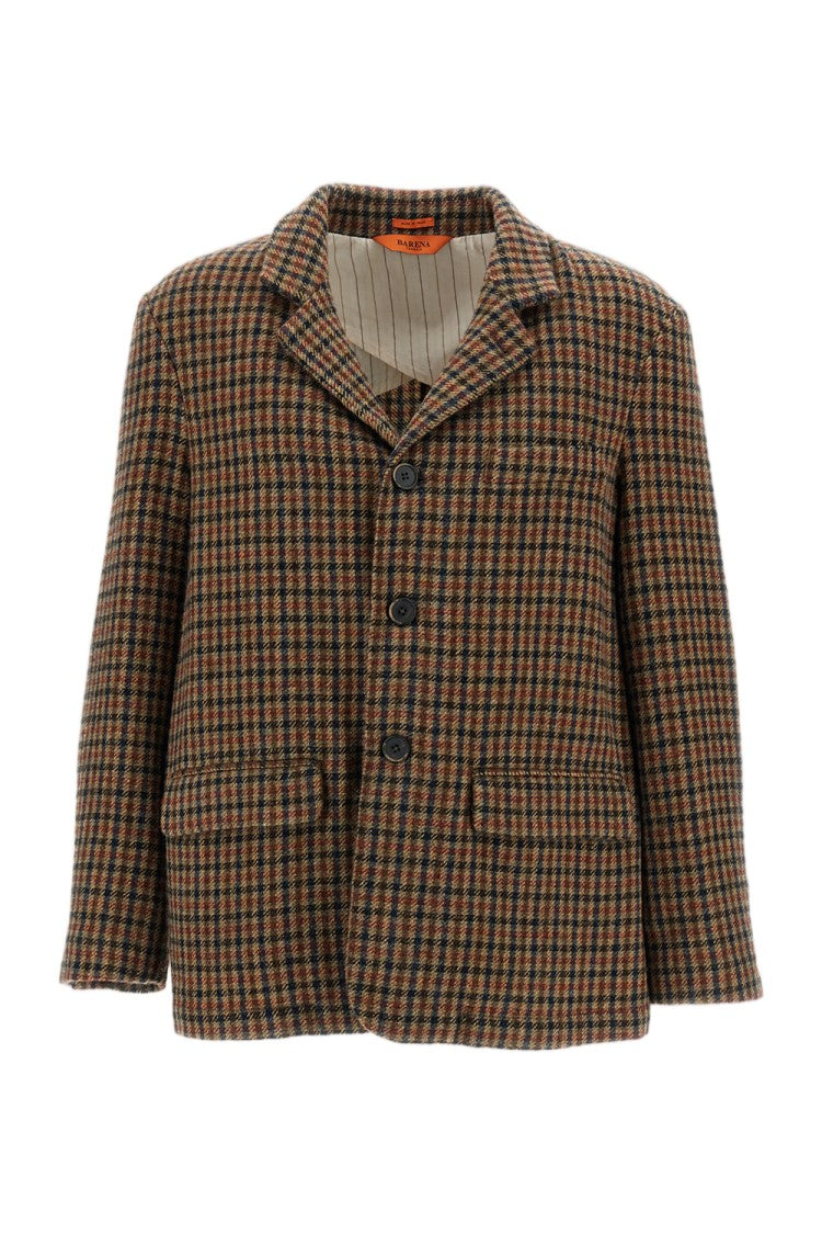 Barena Zener Check Shetland Wool Blazer
