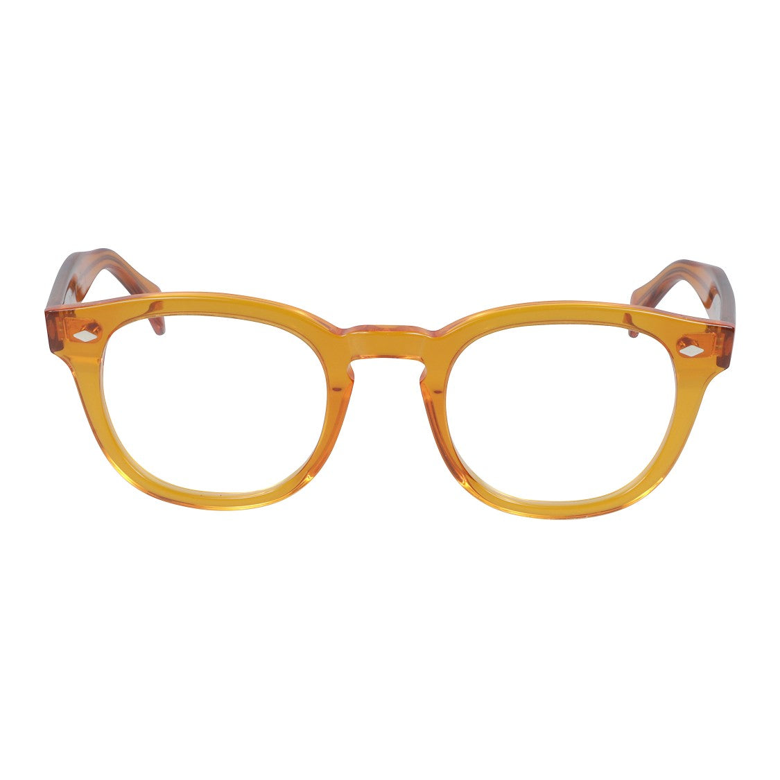 Kador Jolly Cal 49 Translucent Amber Rounded Square Eyeglasses