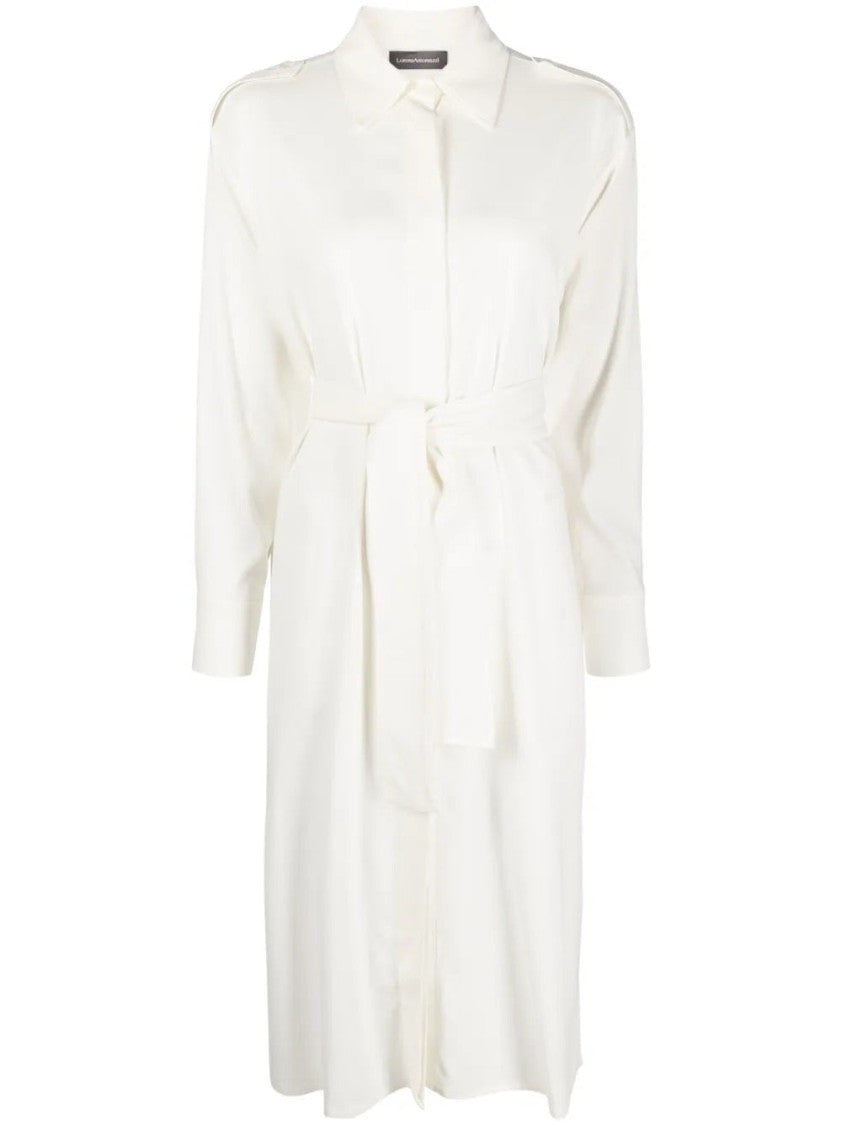 Lorena Antoniazzi Belted Robe Style Maxi Dress With Minimalist Design