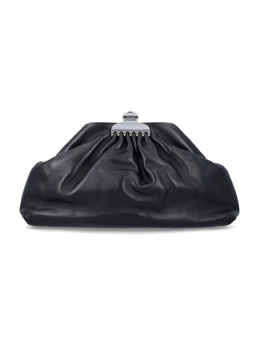 Marc Jacobs Medium Glam Plissee Leather Clutch Bag