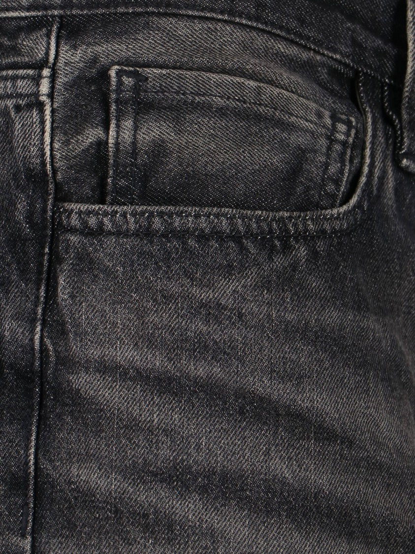 Fear Of God Straight-Leg Black Denim Jeans With Logo Detail