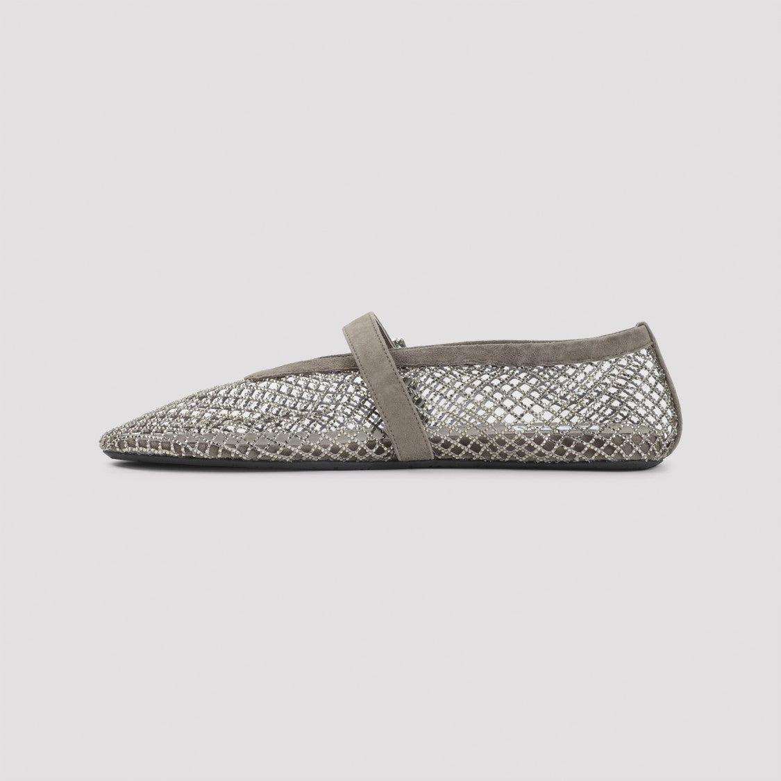 Alaïa Fishnet Silver Polyester Ballerinas