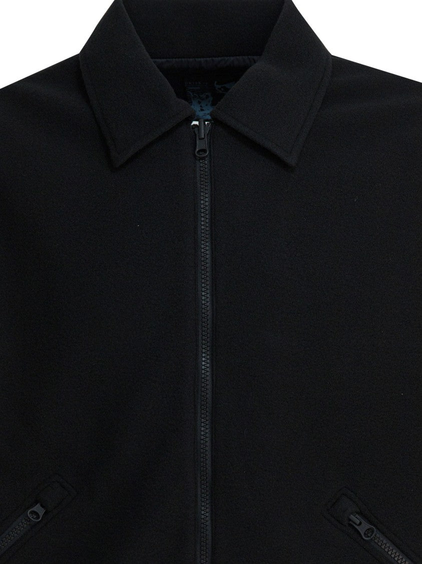 Gr10k Polartec Fleece Jacket With Raised Collar And Double-Slider Zip