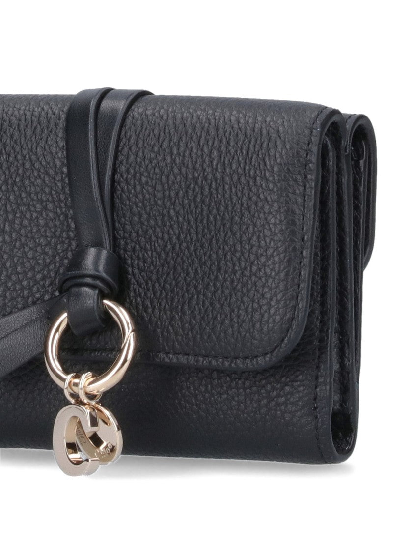 Chloé Black Alphabet Textured Leather Wallet