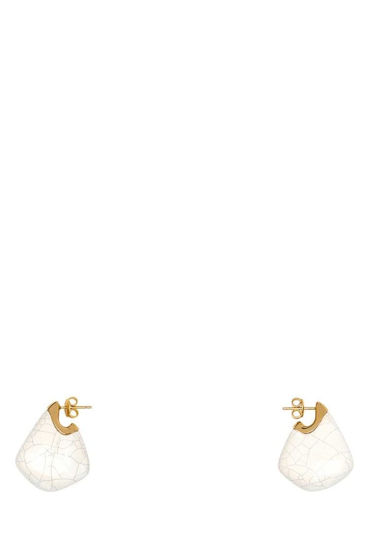 Bottega Veneta Ceramic And Silver Small Finn Earrings