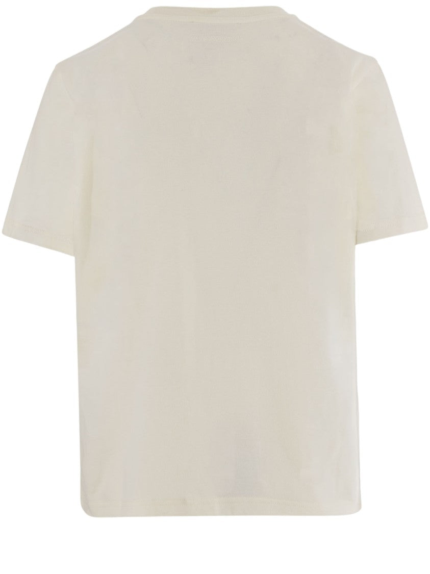 J. W. Anderson Ivory Cotton T-Shirt With Animal Stars Appliqué