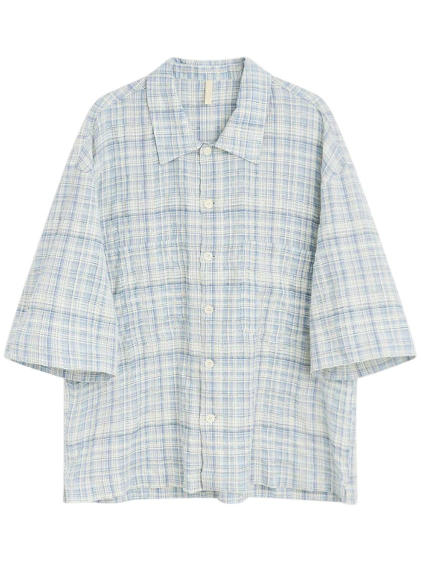 Sunflower Short-Sleeved Relaxed Fit Plaid Shirt