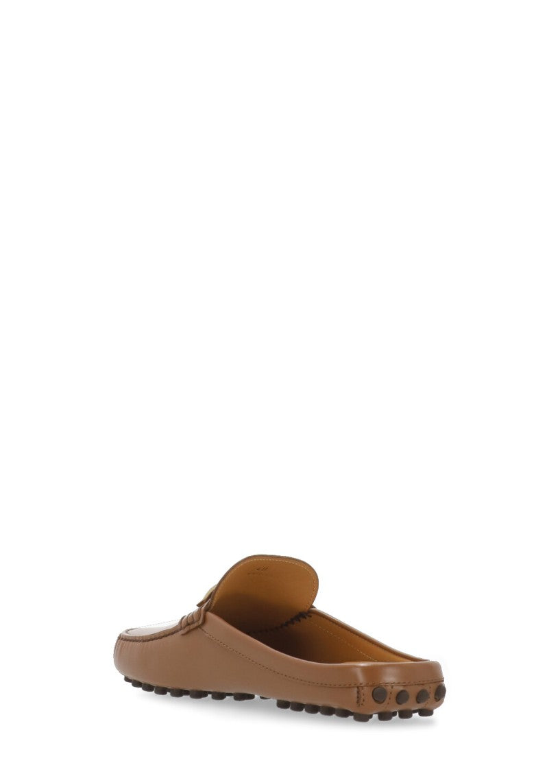 Tod's Brown Leather Sabot