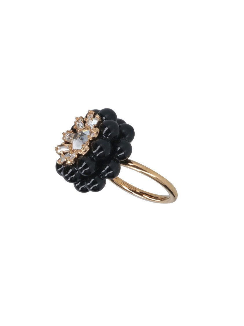 Céline "Mûre Heirlooms" Rhinestone Ring Gold-Tone