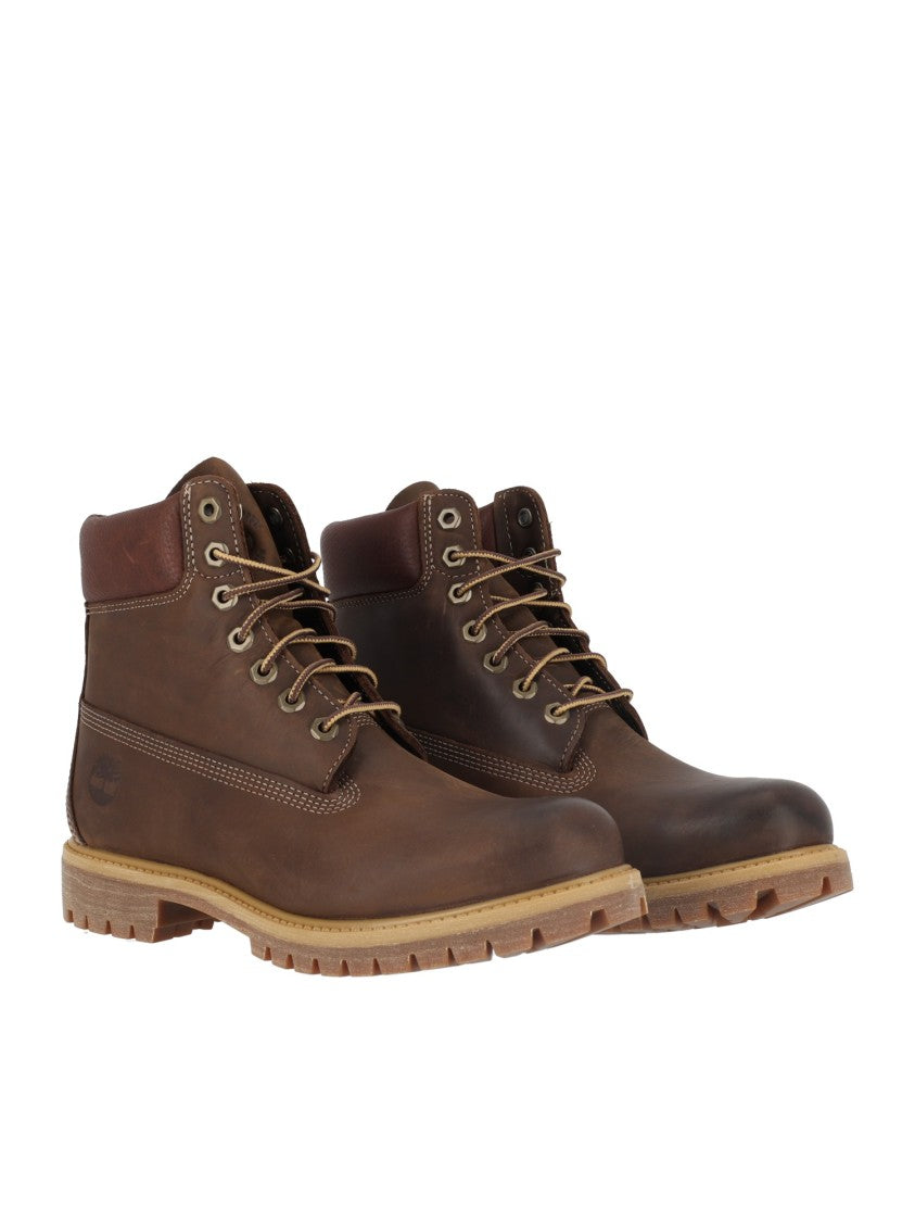 Timberland Brown Premium 6-Inch Waterproof Lace-Up Boots
