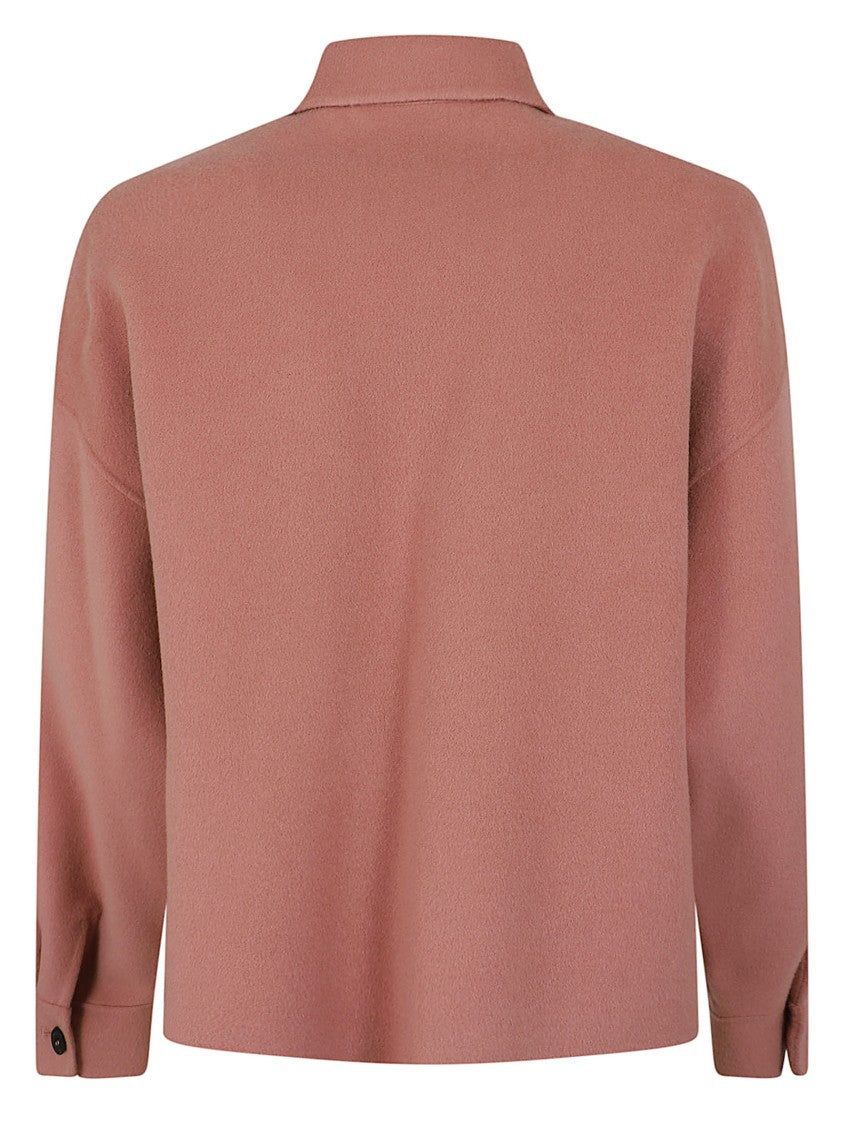 Max Mara Antique Pink Zerbino Double Wool-Blend Jacket