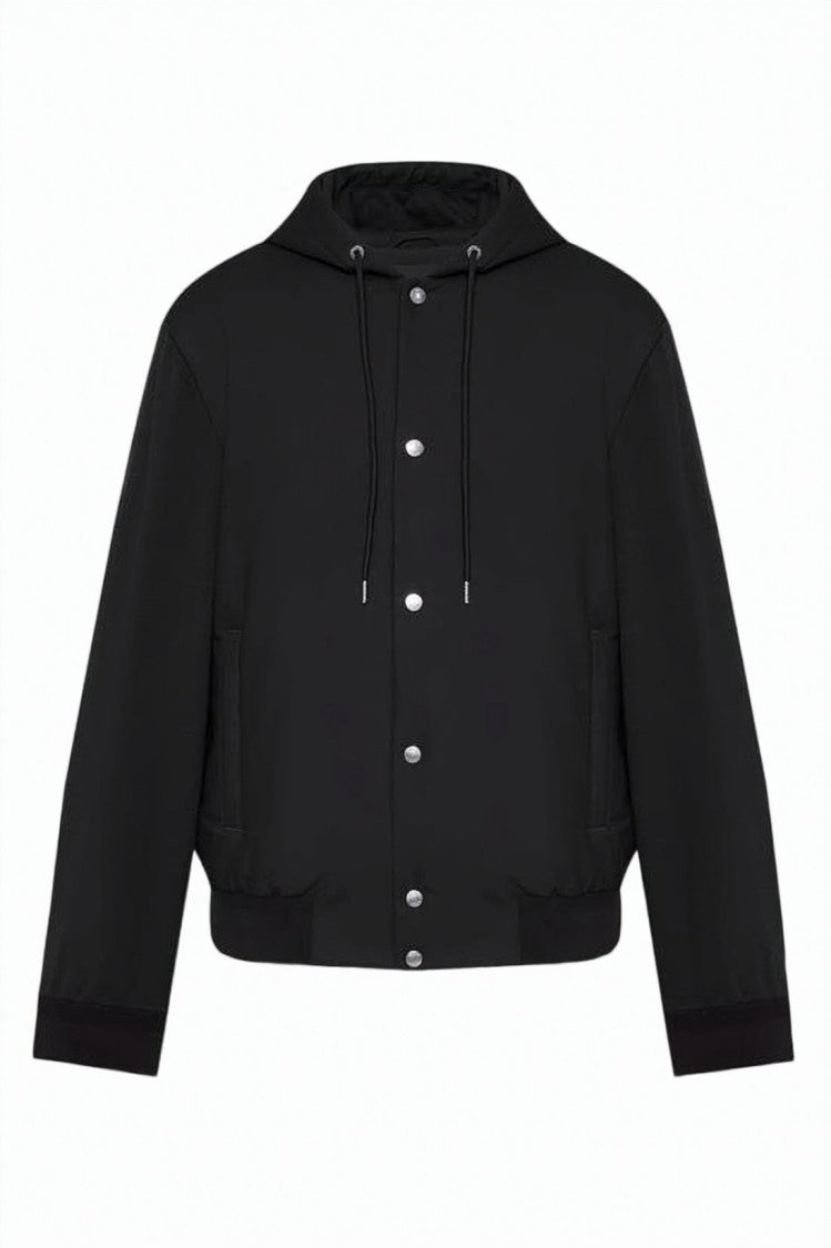 Hugo Boss Cropped Black Jacket With Adjustable Hood