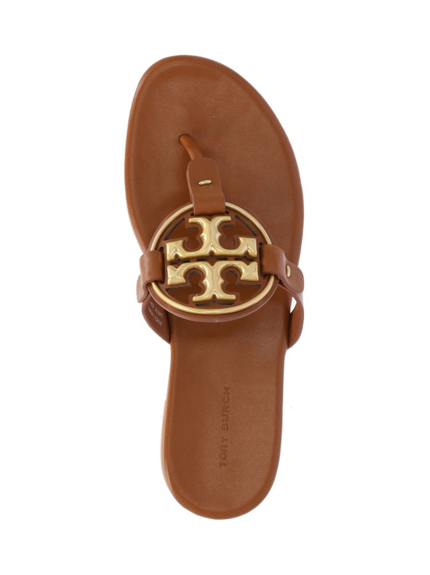 Tory Burch Miller' Brown Nappa Sandals – Brown