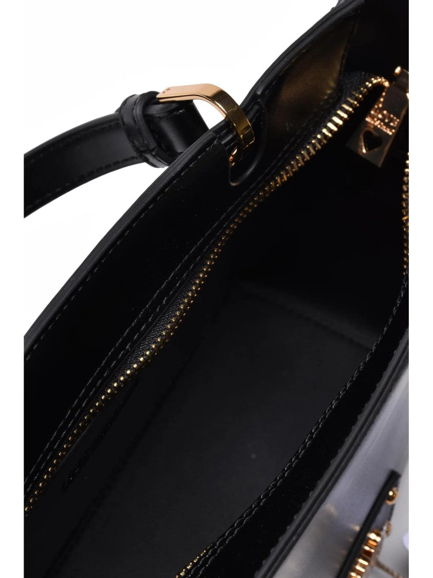 Love Moschino Black Spacious Polyurethane Shoulder Bag