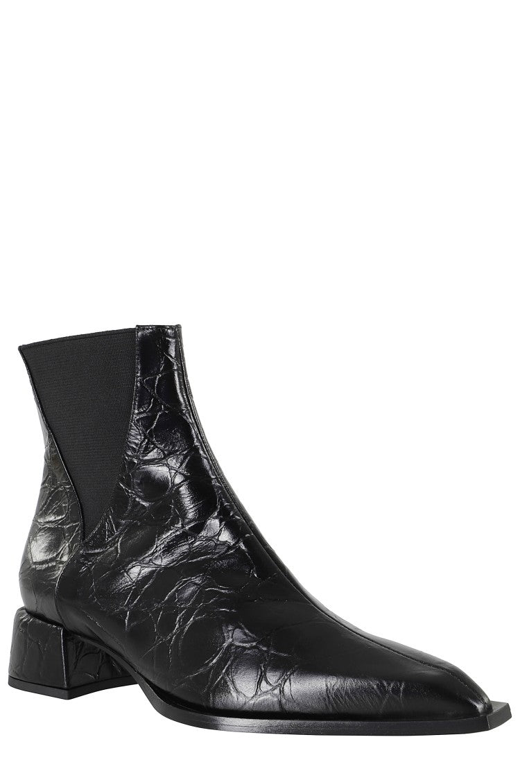 Giampaolo Viozzi Crocodile-Pattern Ankle Boots With Glossy Finish