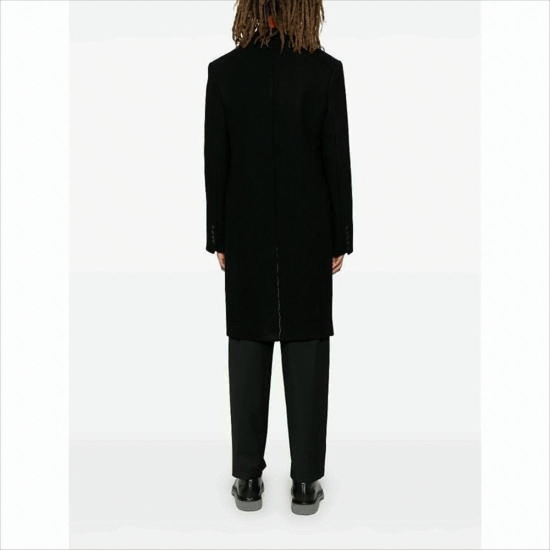 Ami Classic Tailored Wool Coat With Minimalist Design