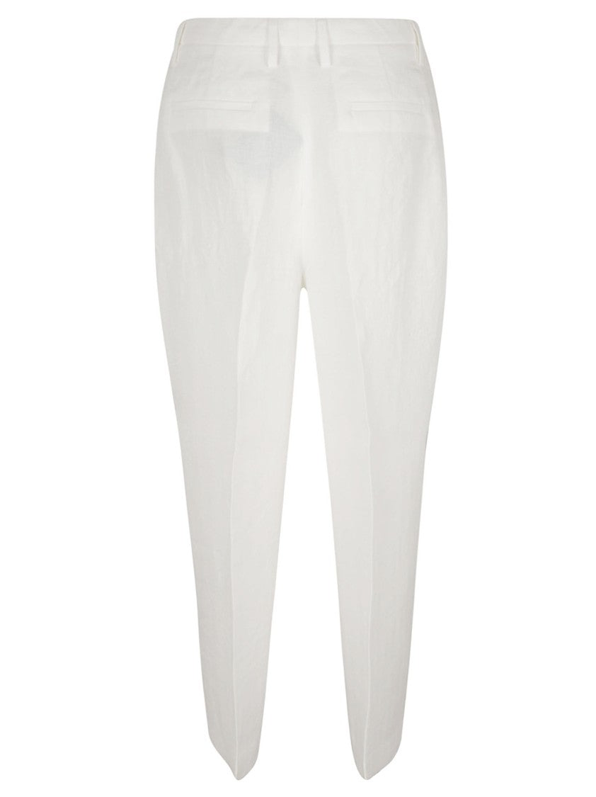 Fabiana Filippi Tailored White Trousers With High Waist