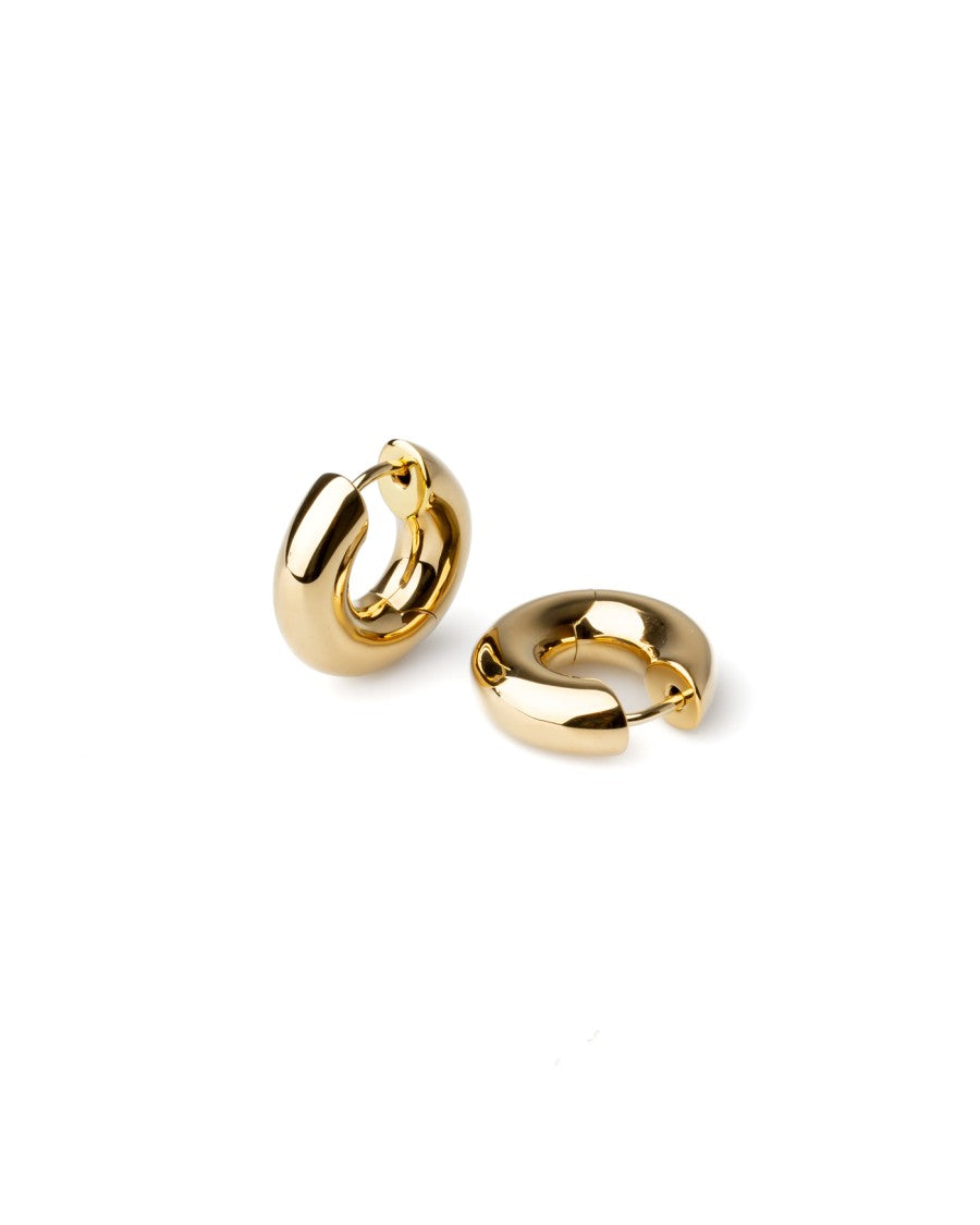 Tom Wood Chunky Hoops Small Gold
