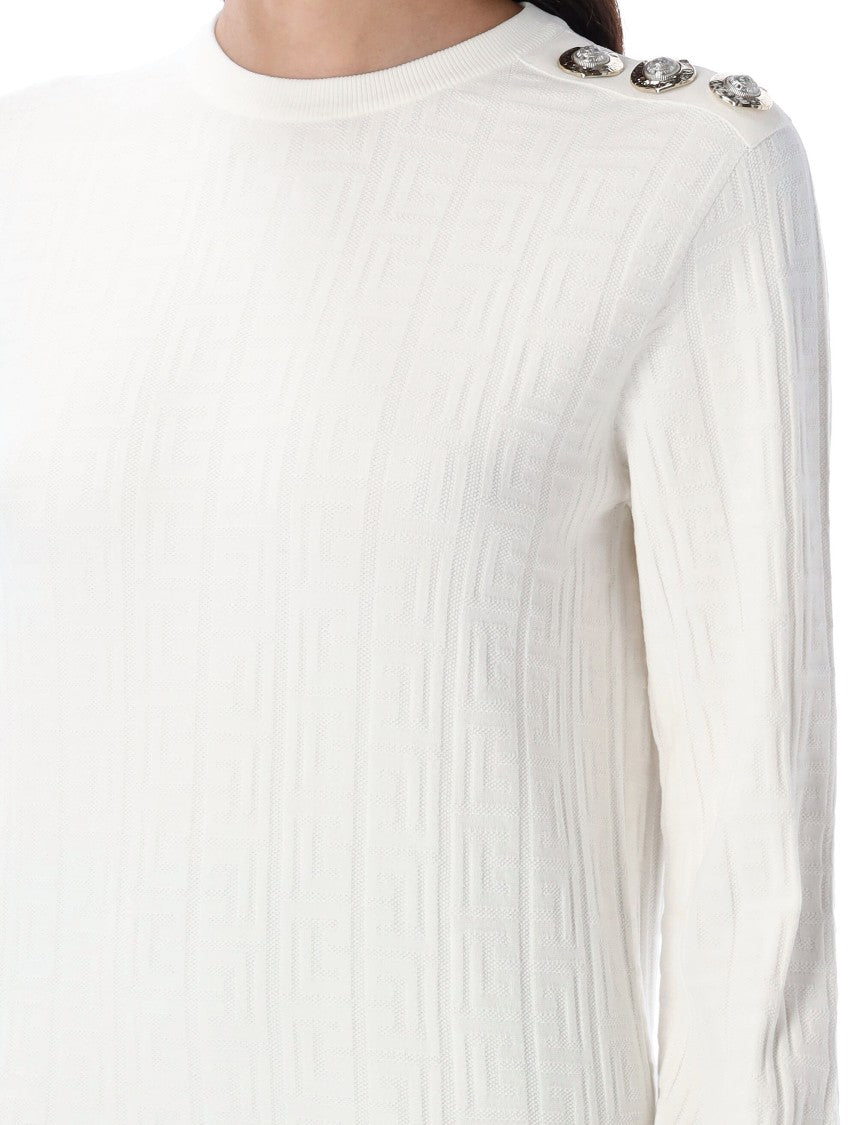 Balmain Monogrammed Knit Top