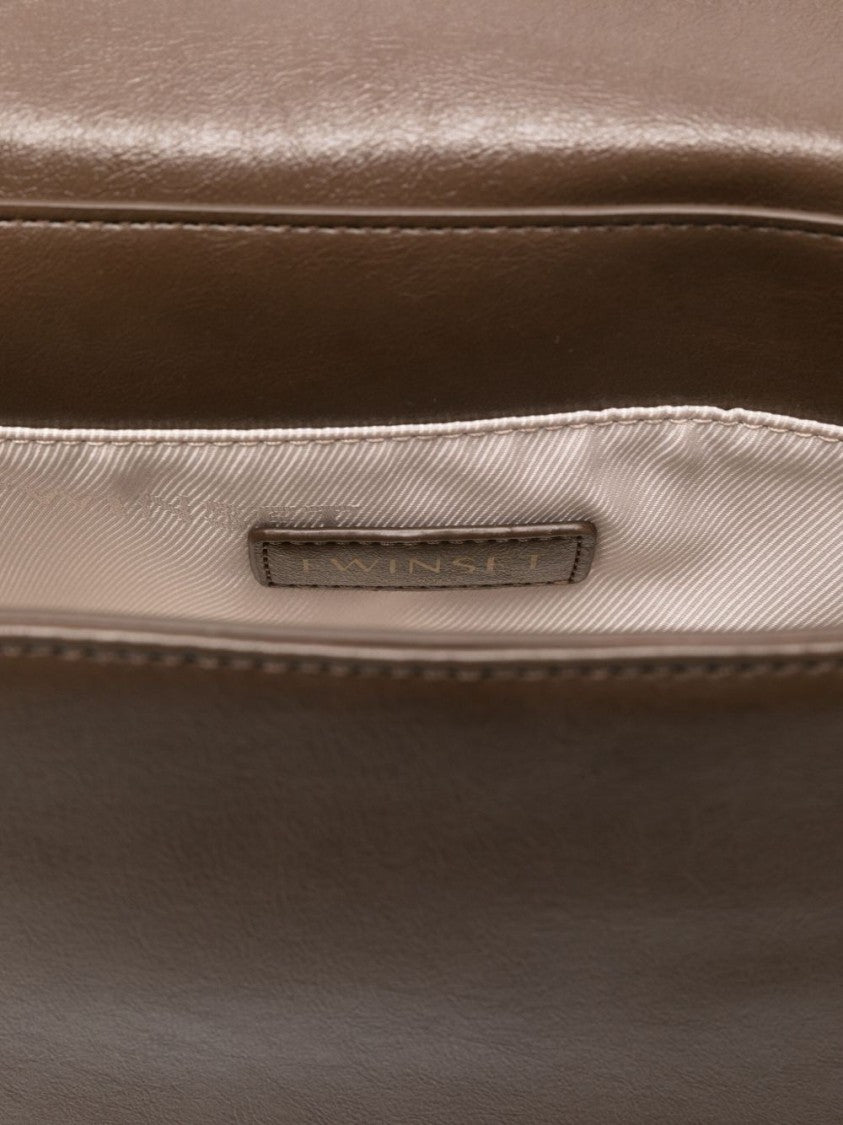 Twin-Set Structured Neutral Handbag